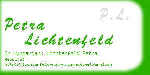 petra lichtenfeld business card